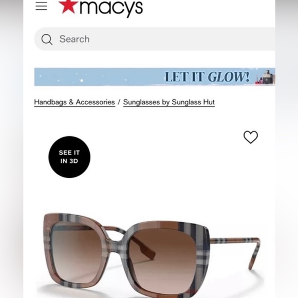 BURBERRY SQUARE CLASSIC ICONIC CHECK SUNGLASSES - Picture 9 of 16